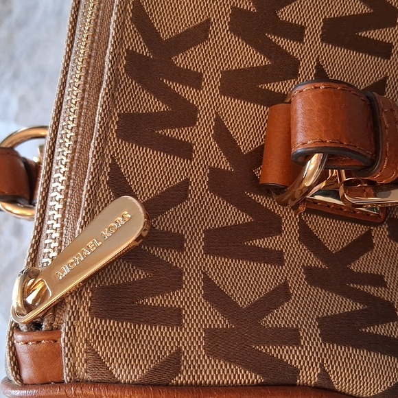 Michael Kors Signature Logo Canvas Handbag - Picture 7 of 10